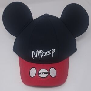 Disney It's Mickey Mouse With Ears Youth Cap Hat Black and Red